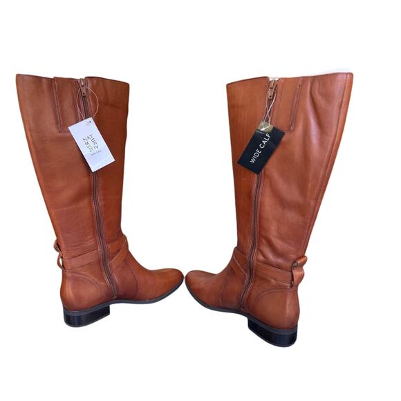NATURALIZER RENA CIDER Wide Calf Riding Boots, NEW in BOX, size 6.5, Tan leather - Picture 13 of 16
